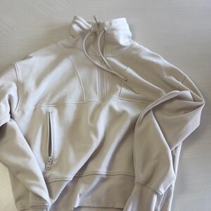 Cream Quarter-Zip Pullover